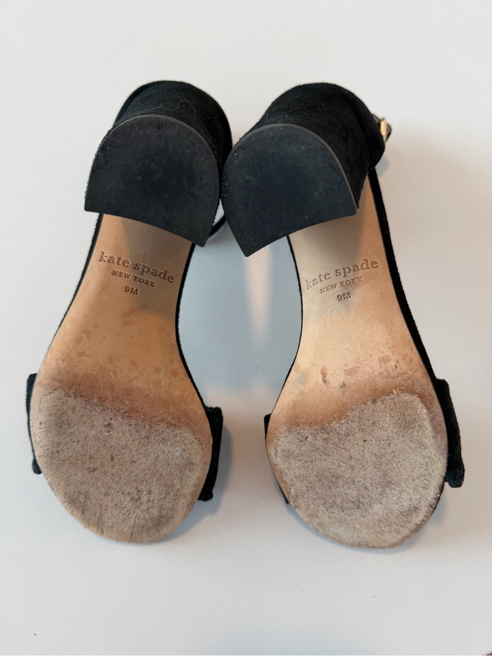 Kate Spade Black Suede Mona Heeled Sandals - Picture 6 of 6